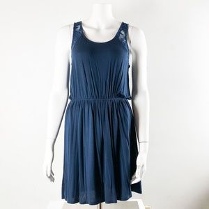 Women's Navy Blue Sleeveless tunic Dress Size L